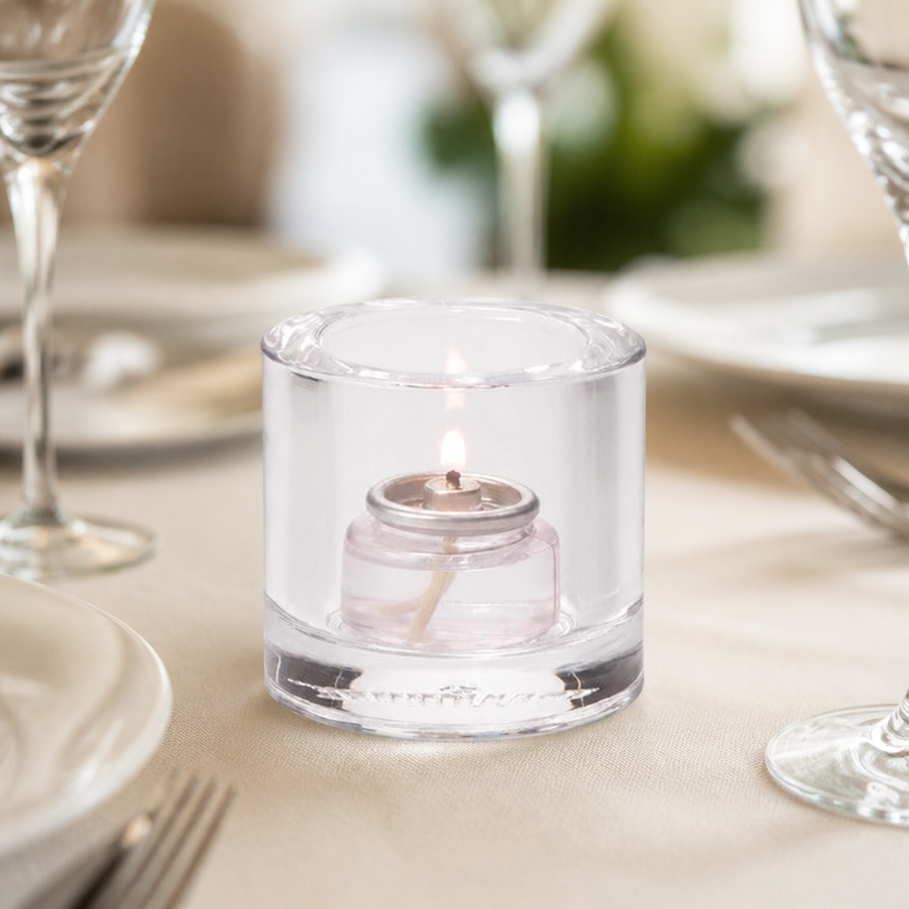 Thick Round Clear Tealight 70x 73mm (6 Pack)