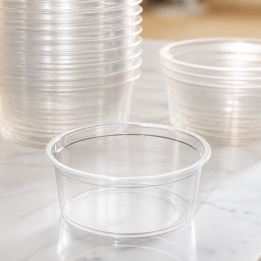 Commercial Deli Pots 250ml Leak-Proof Condiment Containers