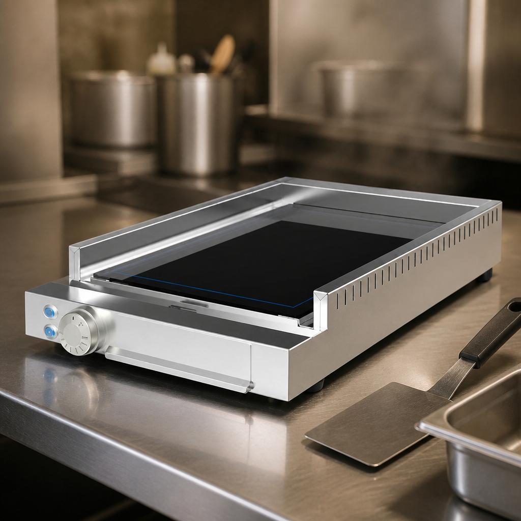 Commercial Ceramic Griddle 2.5kW 400°C Smooth Plate 654mm