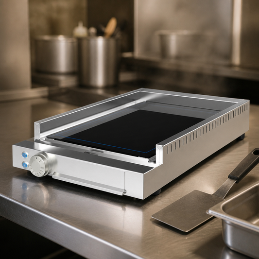 Commercial Ceramic Griddle 2.5kW 400°C Smooth Plate 654mm