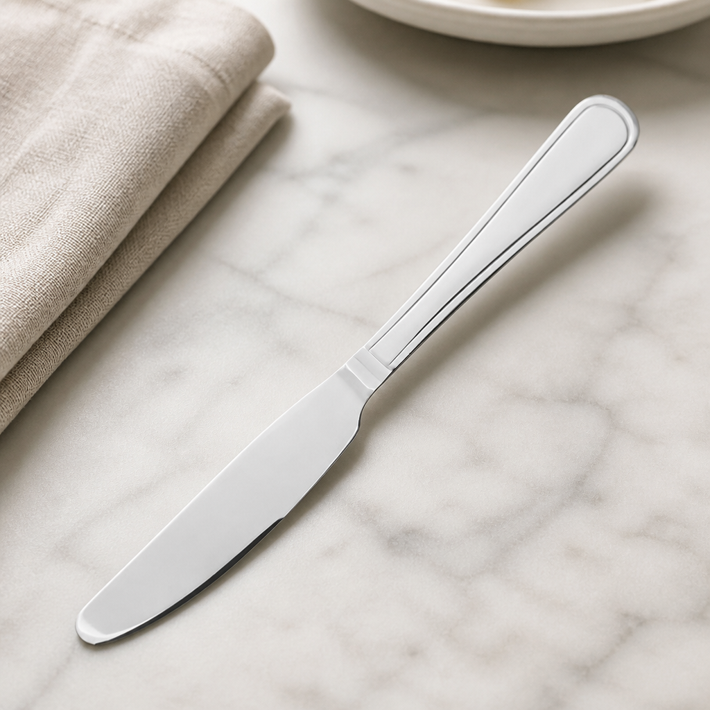Mayfair style commercial table knives 230mm high polish 12 pack