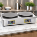 Double Electric Crepe Maker 2x400mm Cooking Area Commercial