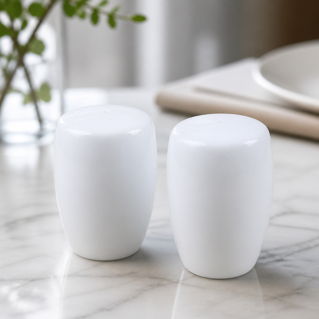 Commercial Bone China Salt Shakers 70mm - 2 Pack