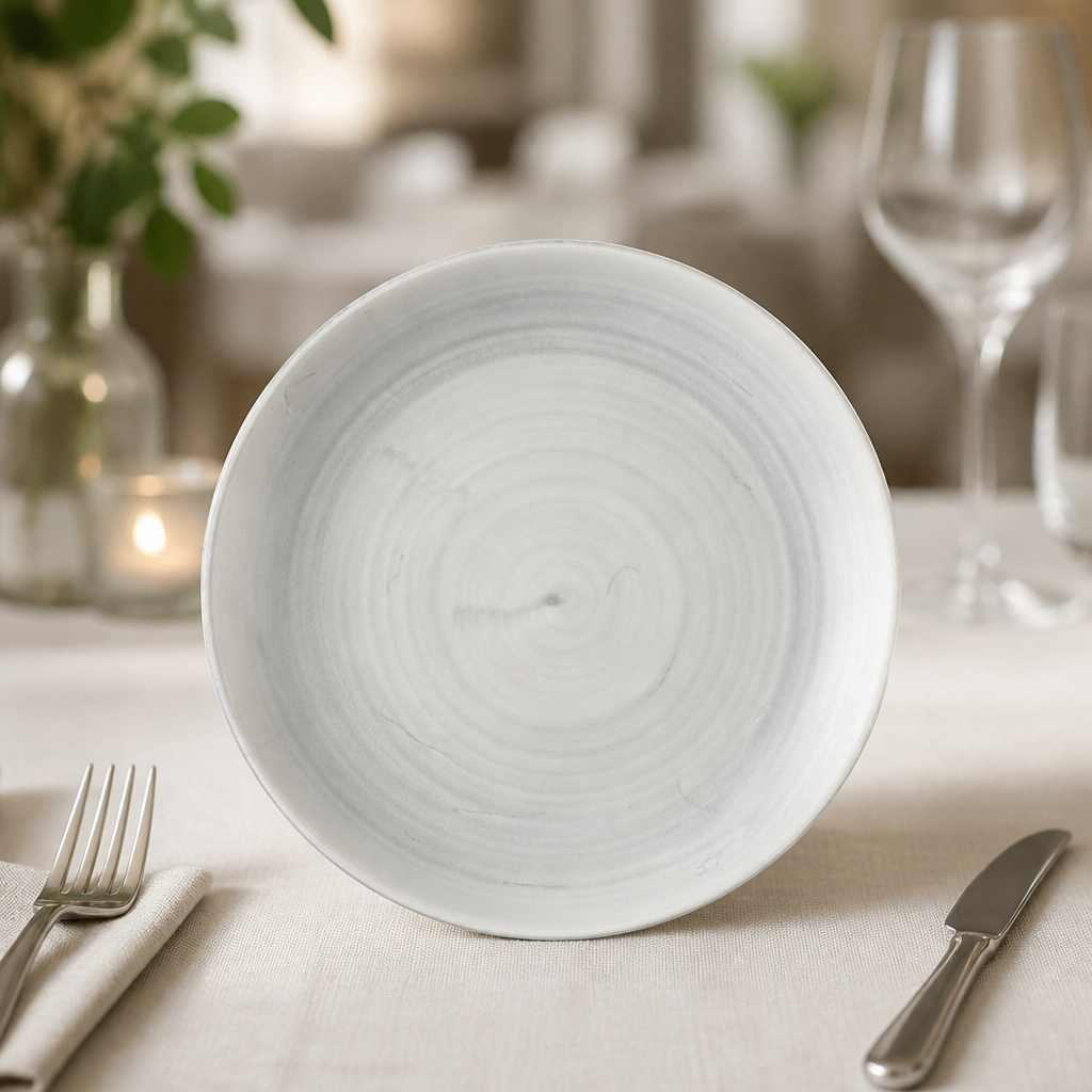 Commercial Coupe Plates 220mm Grey 12 Pack