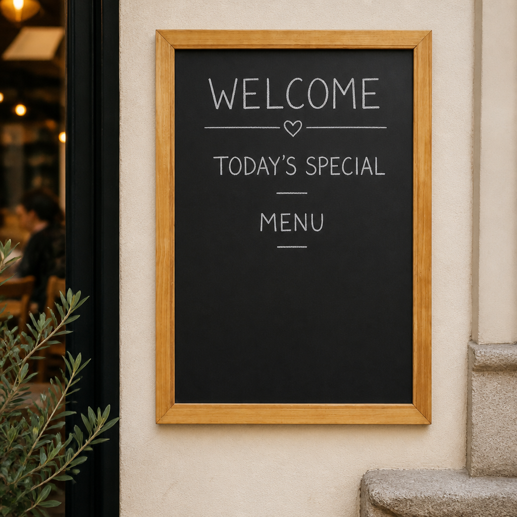 Commercial Wall Mounted Chalkboard 600 x 800mm Display Board