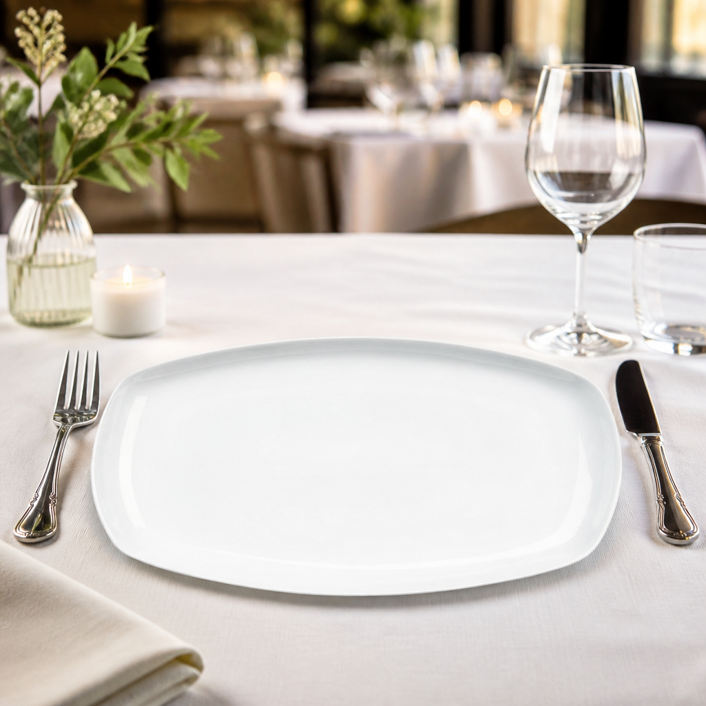 Large Rectangular Commercial Platters 355mm 6 Pack