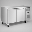 Commercial Double Door Slimline Counter Fridge 260 Ltr Capacity