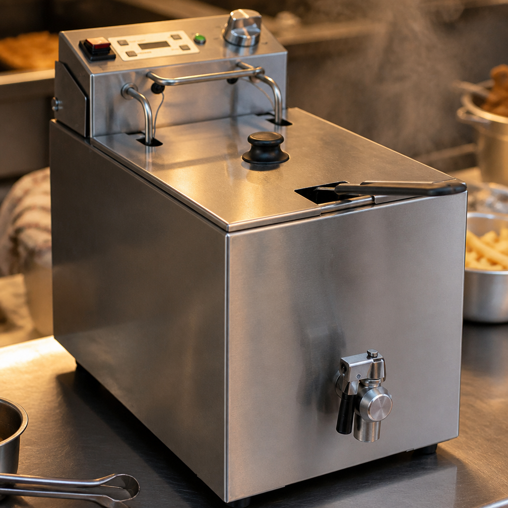 Commercial Electric Countertop Fryer 8L Capacity with Timer
