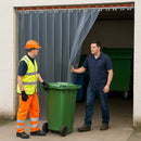 Waste Centre PVC Strip Curtains – Swivel Hinge, R1 Face Fit