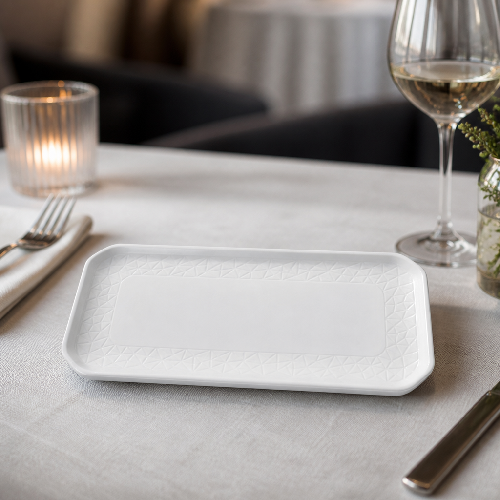 Commercial Deep Oblong Trays 300mm Vitrified Fine China