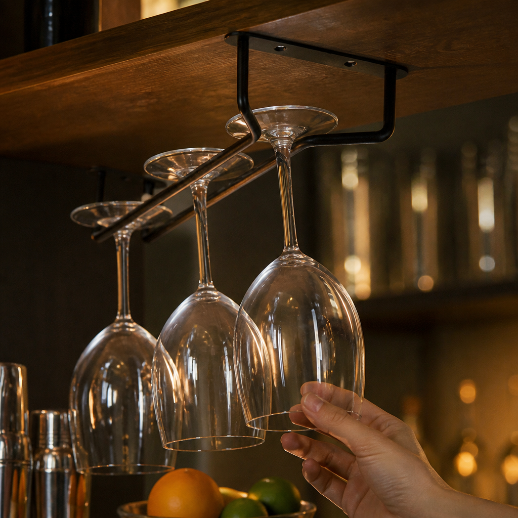 Commercial Wine Glass Rack 254mm Stainless Steel Storage