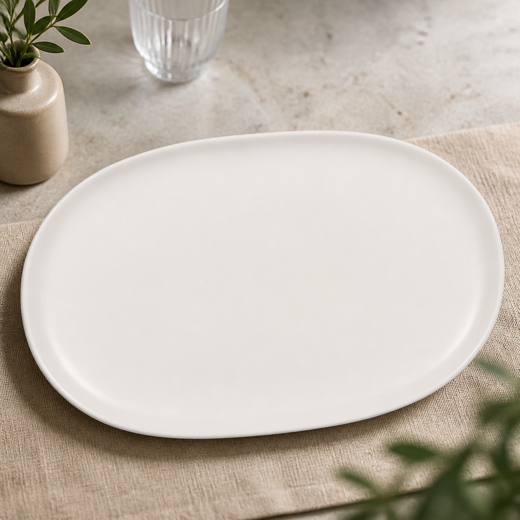 Commercial Moonstone Oval Plates 355mm - 6 Pack