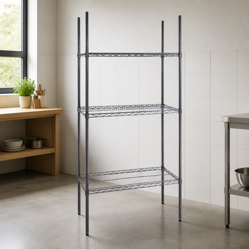Commercial 3 Tier Shelving Unit 1820 x 915 x 457mm