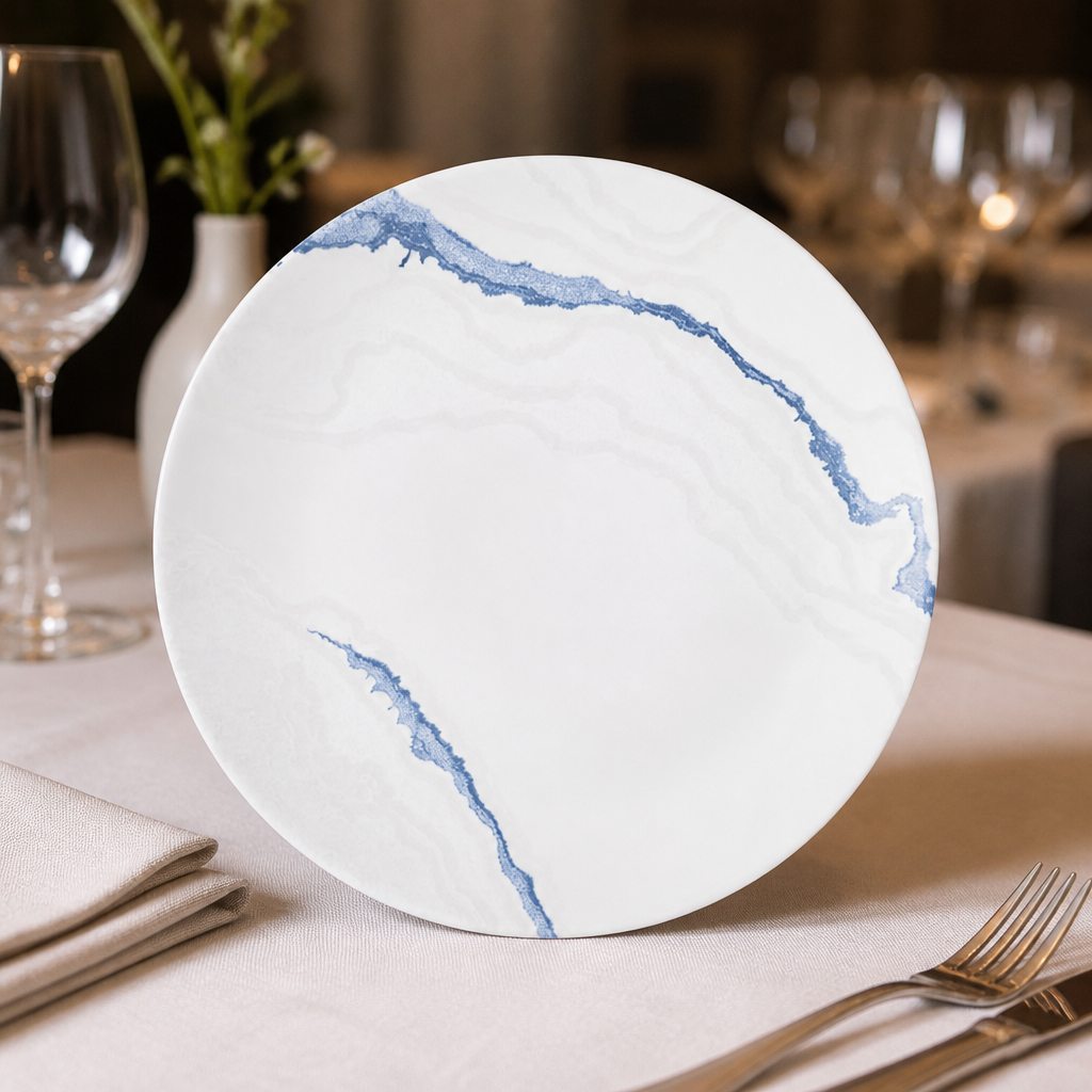 Commercial Coupe Plates 260mm Blue 12 Pack for Catering