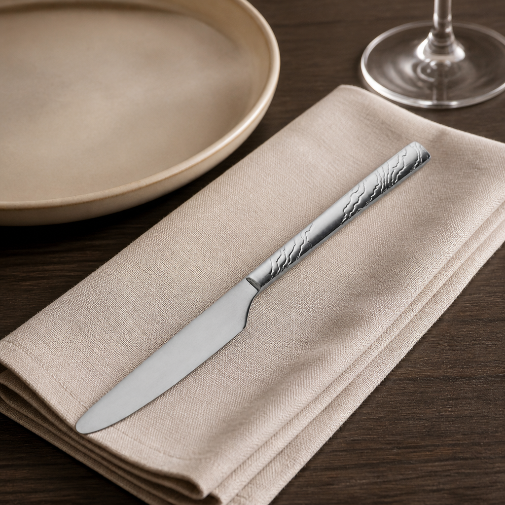 Set of 12 commercial vintage table knives for hospitality use
