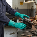 Premium Flocklined Gloves with High Abrasion Resistance and Comfortable Grip for Chemical Protection