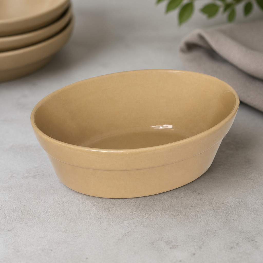 Commercial Stoneware Oval Pie Dishes 145x104mm 6 Pack