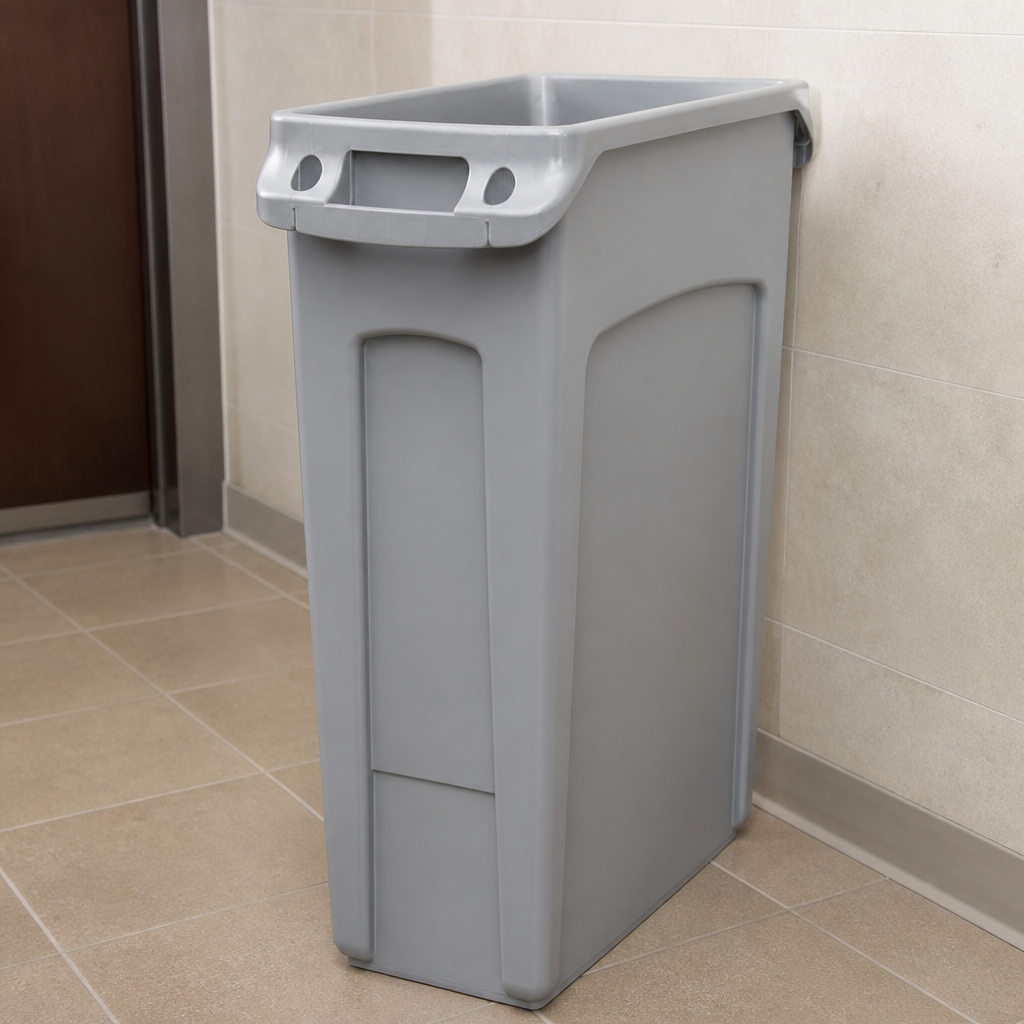 87L Commercial Recycling Bin with Venting Channels in Grey