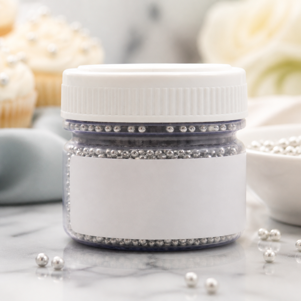 Silver Sugar Pearls 25g - Commercial Cake Decorations Nonpareils