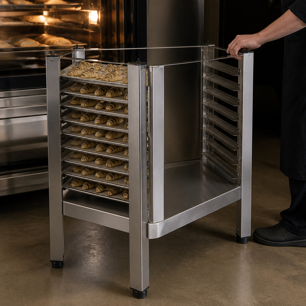 Commercial high stand for ovens with 8 tray capacity
