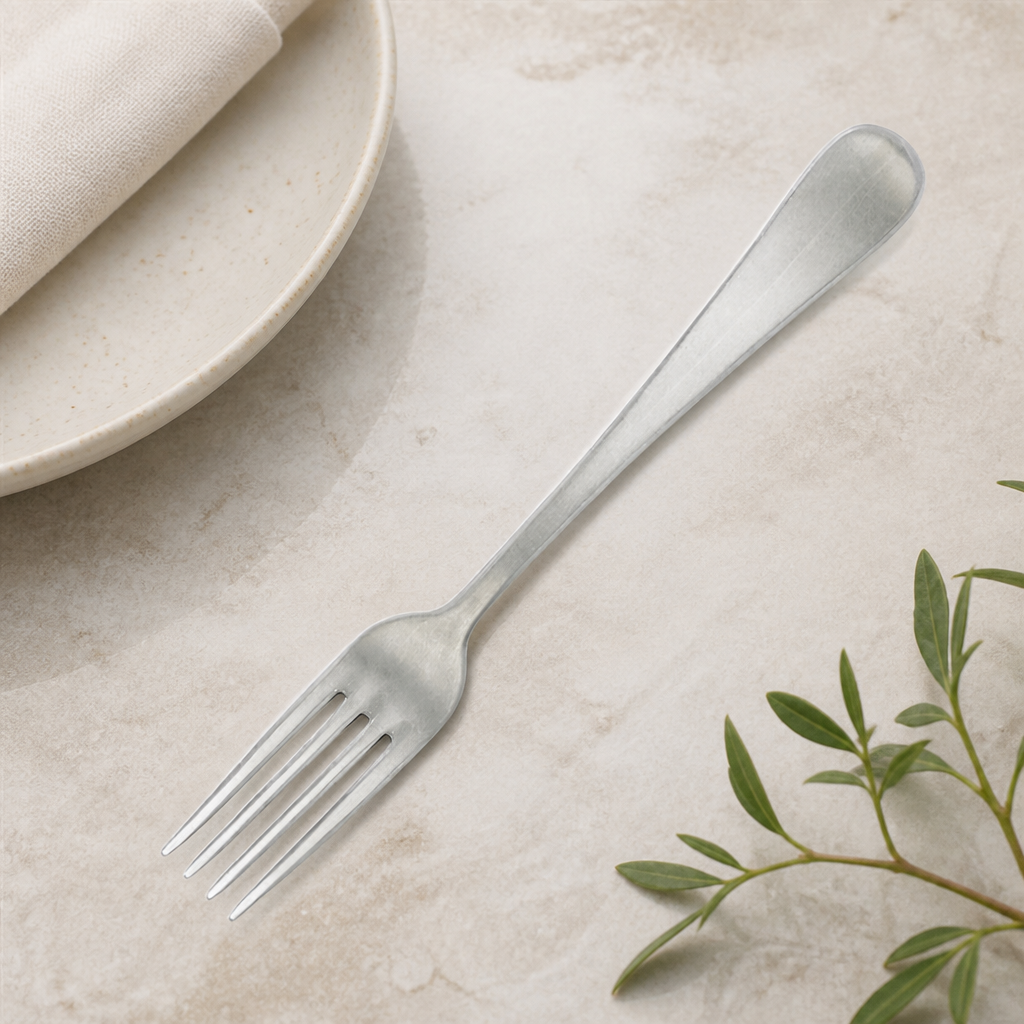 Commercial Stonewashed Table Forks 12 Pack 206mm Silver