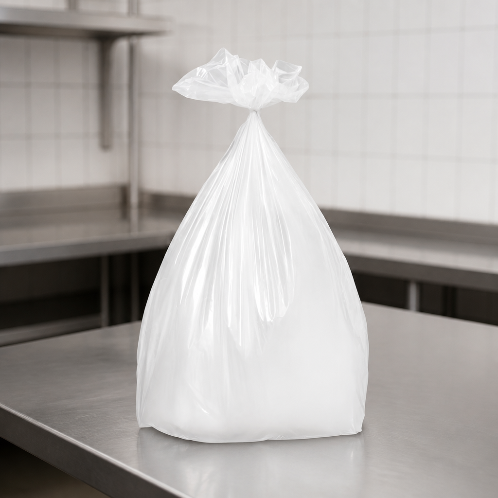 Commercial Heavy Duty Clear Bin Bags 45Ltr Pack of 100