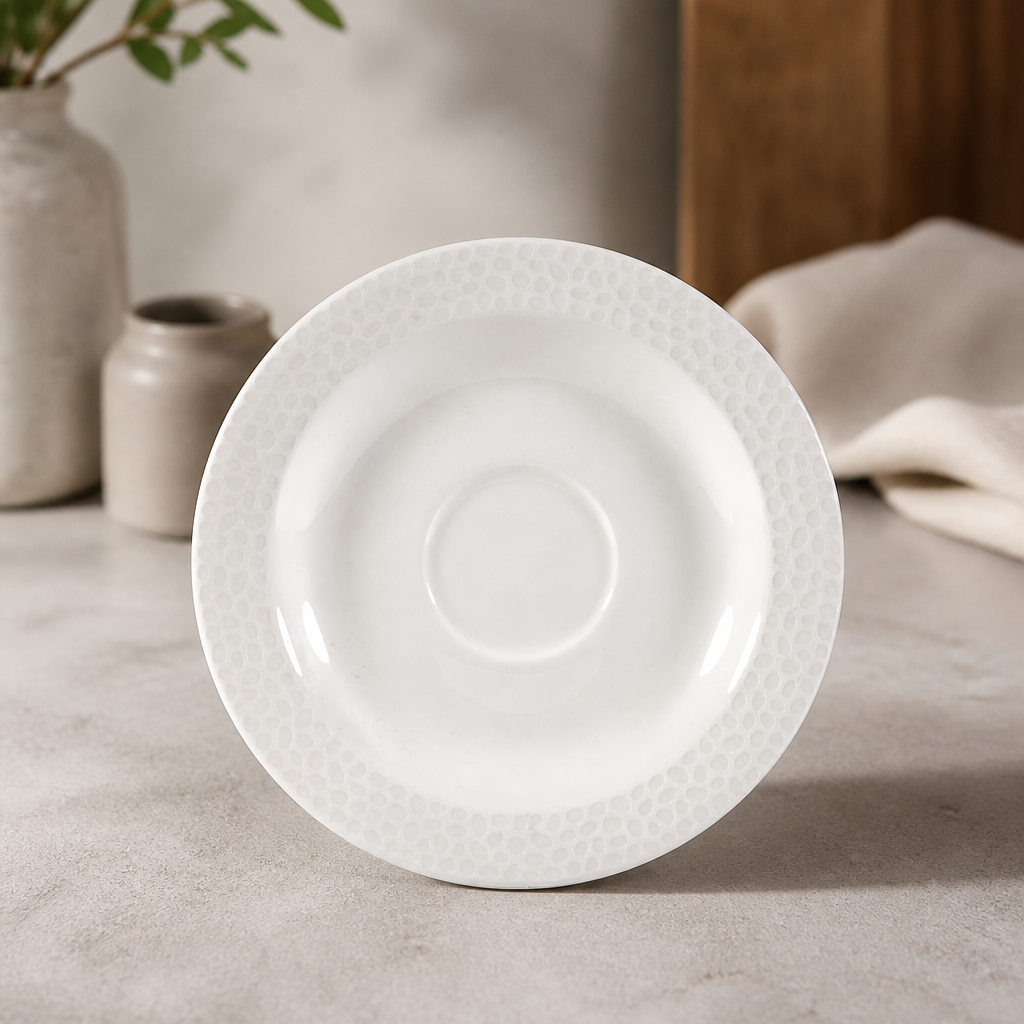 Commercial Saucers 128mm for Hot Drinks Service 12 Pack
