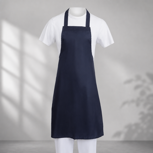 Commercial Water Resistant Bib Apron Navy Blue 710x1016mm