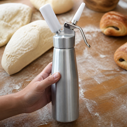 500ml Commercial Aluminium Whipped Cream Dispenser Silver