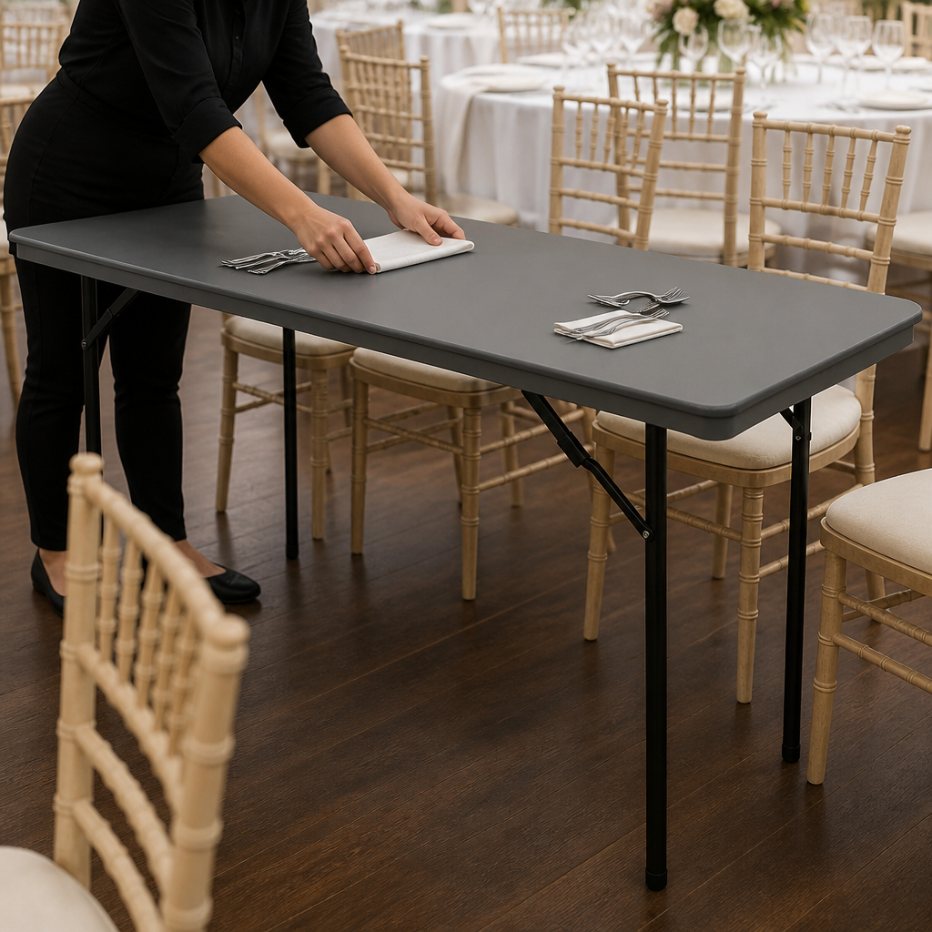 Commercial 6ft Folding Table with Locking Legs and Stability