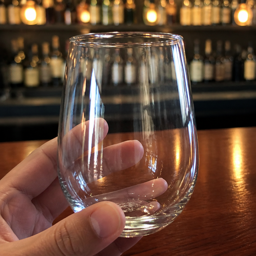 Commercial 350ml clear glass water tumblers - 6 pack