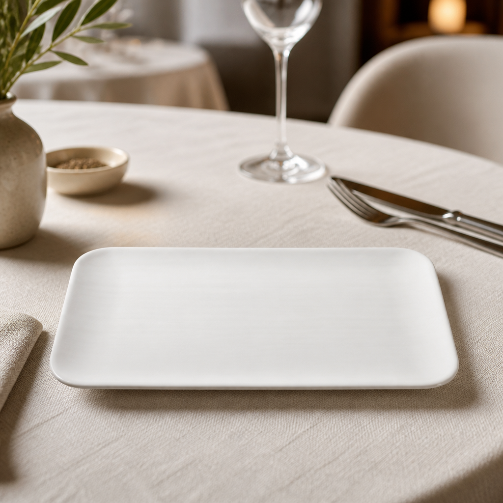 Commercial Rectangular Plates 270x160mm 12 Pack