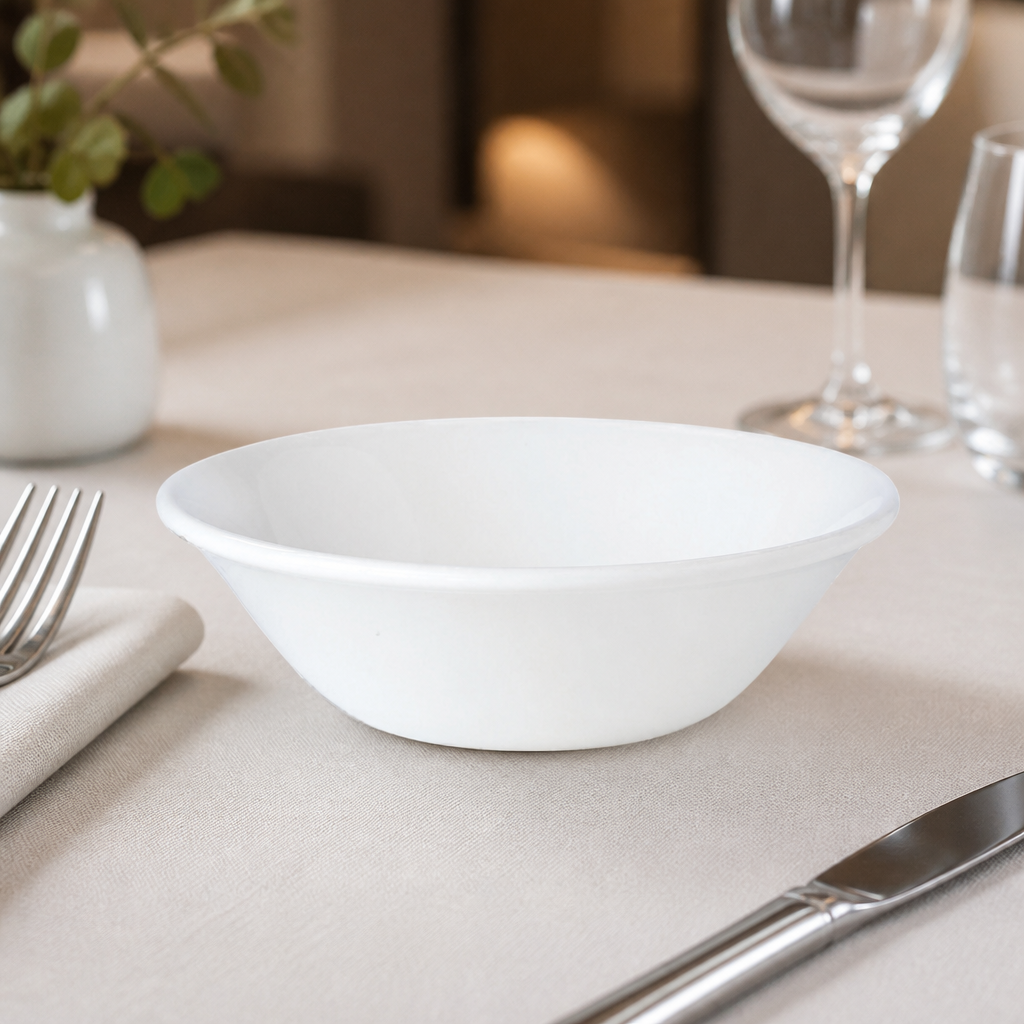 Commercial 165mm oatmeal bowls - 36 pack durable crockery