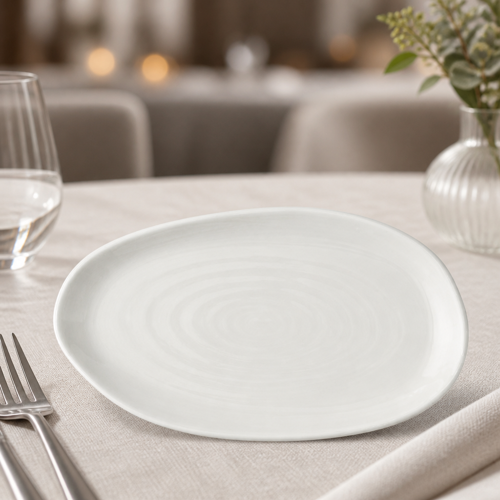 Commercial Oblong Plates 220x130mm Super Vitrified Ceramic 6 Pack