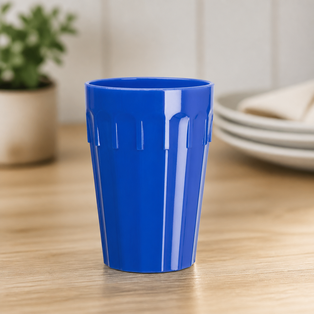 Blue Polypropylene Tumblers 253.8ml 12 Pack for Catering