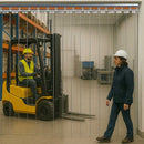 PVC Curtain Strips 400mm – Swivel Hinge, 60% Overlap Linear Metre