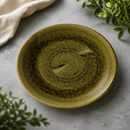 Commercial Coupe Plates 11.25" Olive Plume Design - 12 Pack