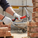 Premium 24oz Heavy Duty Brick Hammer with Fibreglass Handle and Comfortable Grip for Masonry and Landscaping Tasks