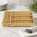 Commercial Cutlery Organiser Light Brown 340x250mm Polywicker