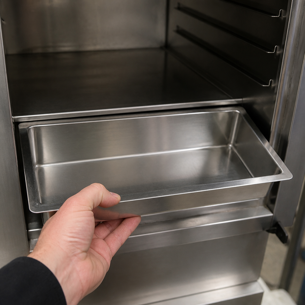 Stainless Steel Water Tray for Commercial Pie Cabinets 80x190mm