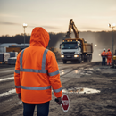 Premium High Visibility 4-In-1 Traffic Jacket in Orange with Multiple Sizes and Versatile Features