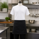 Commercial Waist Apron Black 750mm x 373mm Staff Uniform