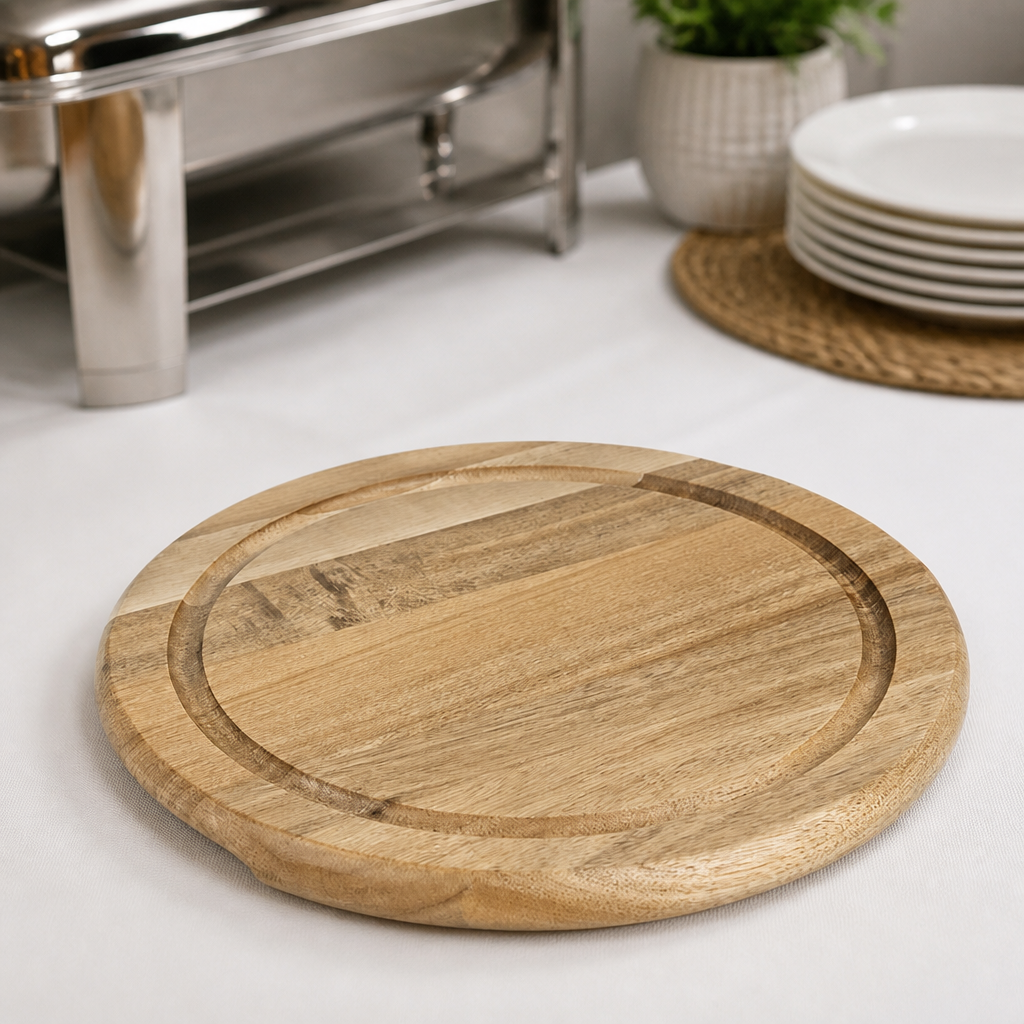 Acacia Wood Cloches Food Cover 246mm Diameter Eco-Friendly