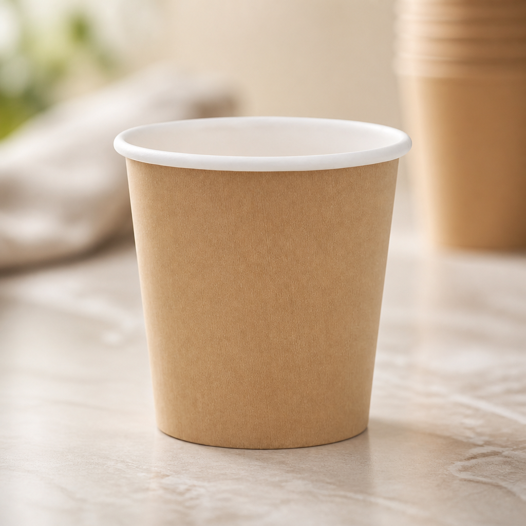Commercial Disposable Espresso Cups 114ml Kraft 50 Pack