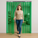 PVC Strip Curtains Hook-On, Transparent Green – Energy Saving & Stylish