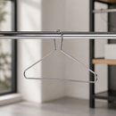 Heavy-Duty Chrome Steel Coat Hangers 50 Pack Commercial Use