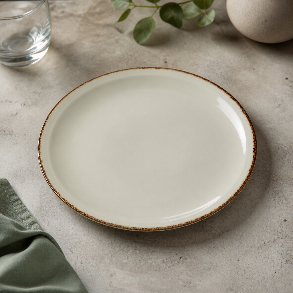 Commercial Pizza Plates 315mm Brown Dapple 6 Pack