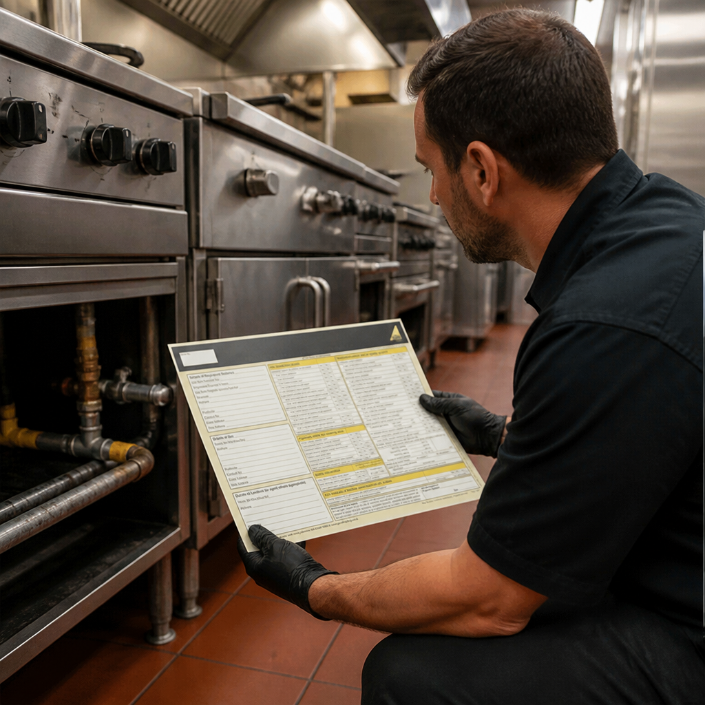 Gas Safety Certificate for 5-10 commercial appliances inspection