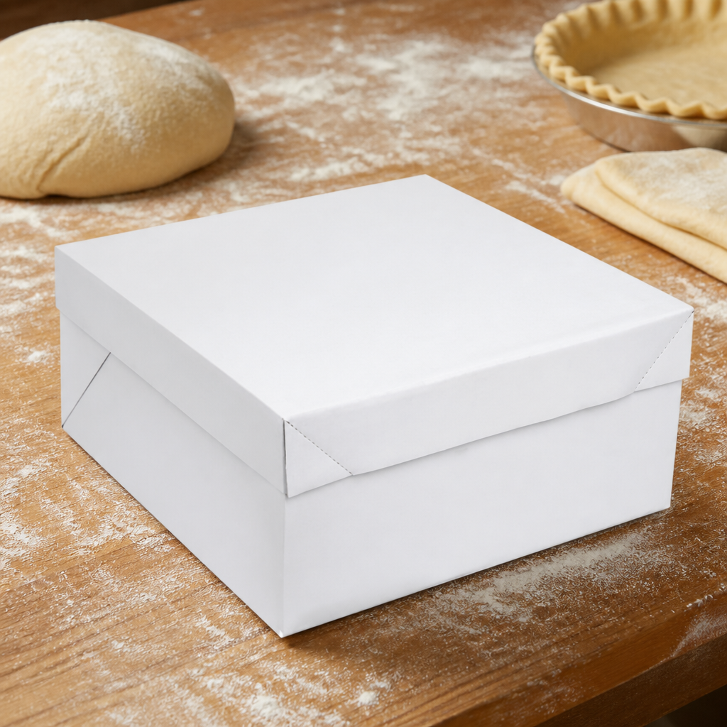 12 Inch Commercial Cake Box - Sturdy Cardboard Disposable Supply