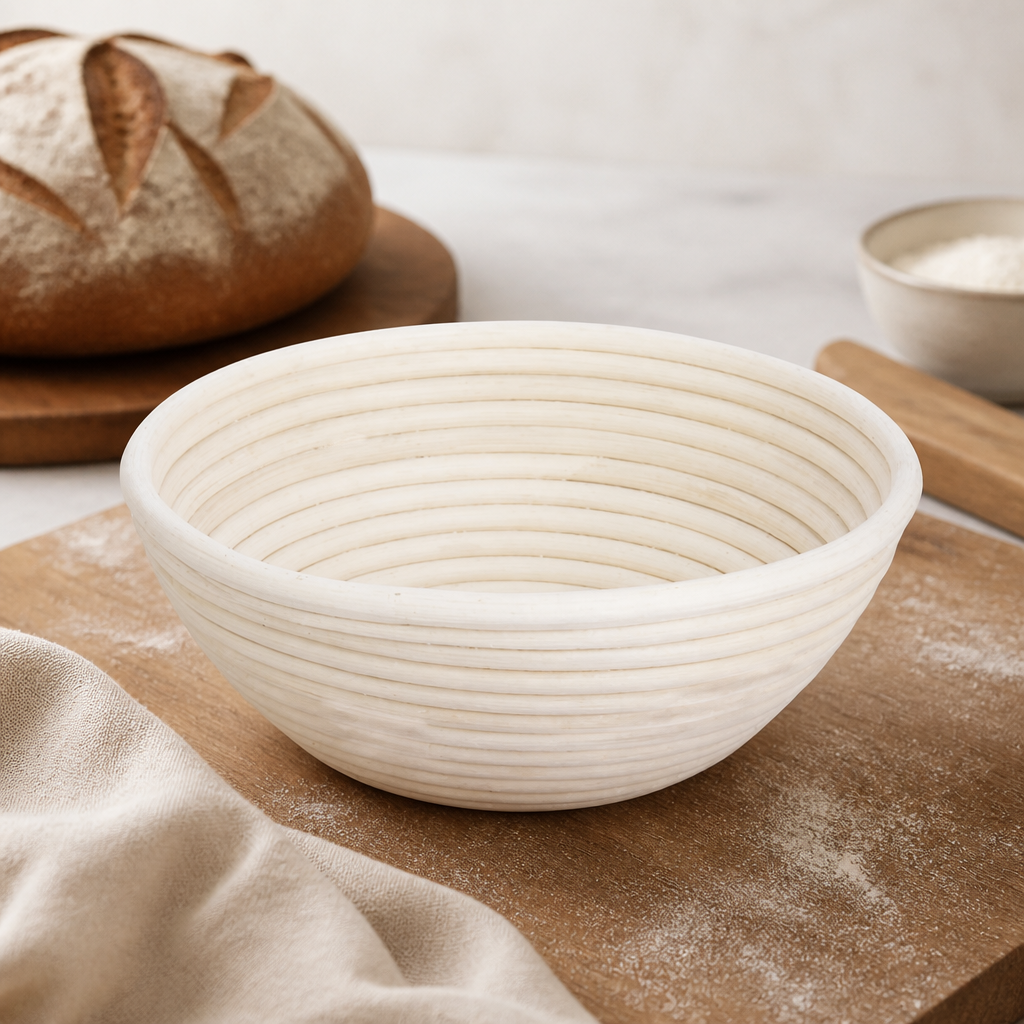 Round Rattan Proving Basket 220x80mm for Bread Making